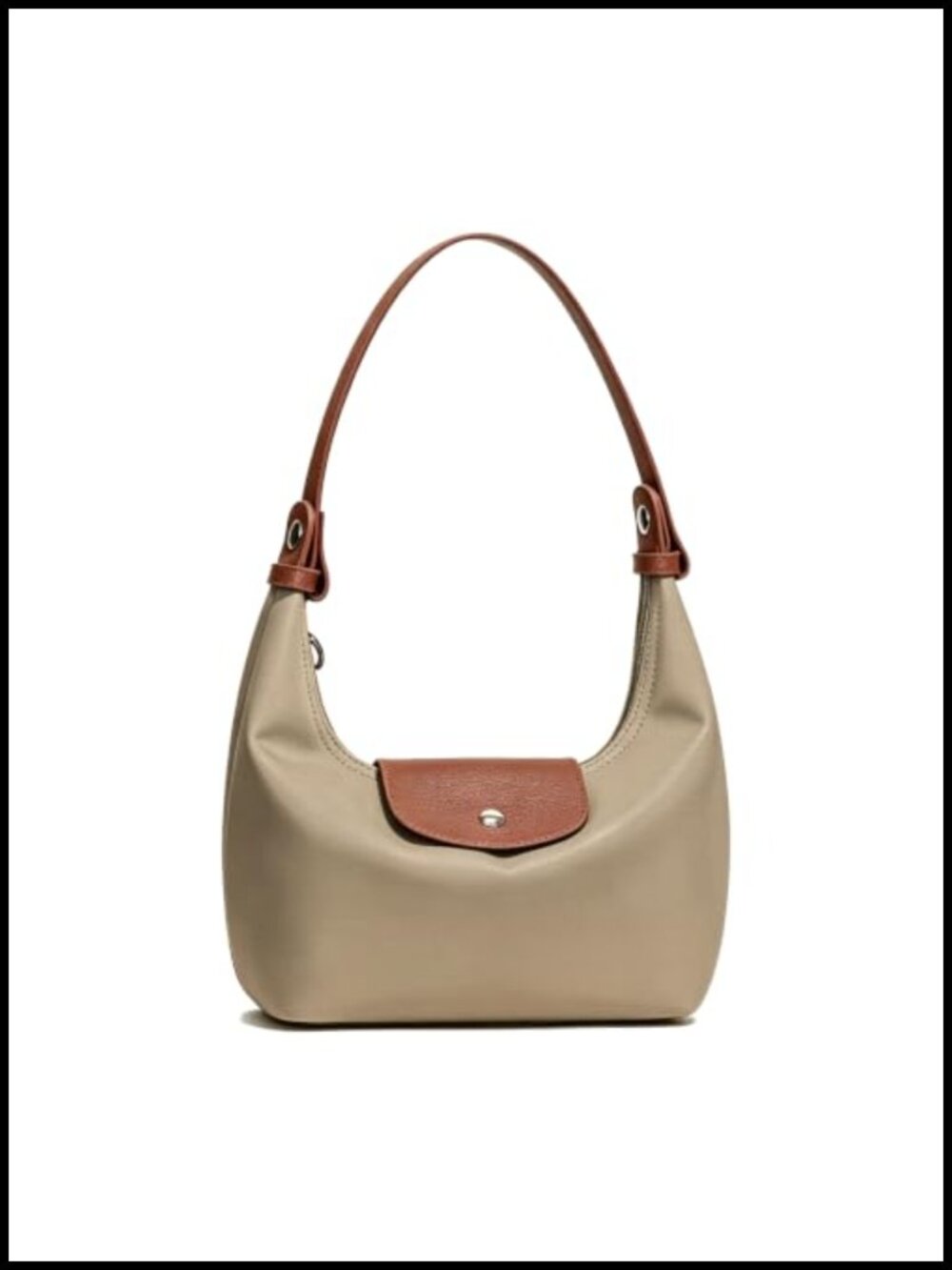 Nylon Convertible Mini Hobo Bag with 2 Detachable Straps Crossbody Purse